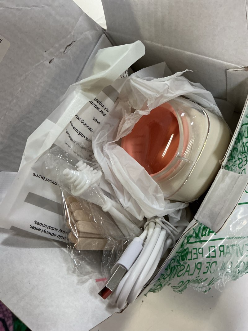 Condition photo showing Good Condition for mini eyebrow wax kit for women, wax for eyebrows hair removal, 26 eye brow waxing sticks, 100g brow waxing beads, usb fast heat, smart constant temp, travel or home use pink