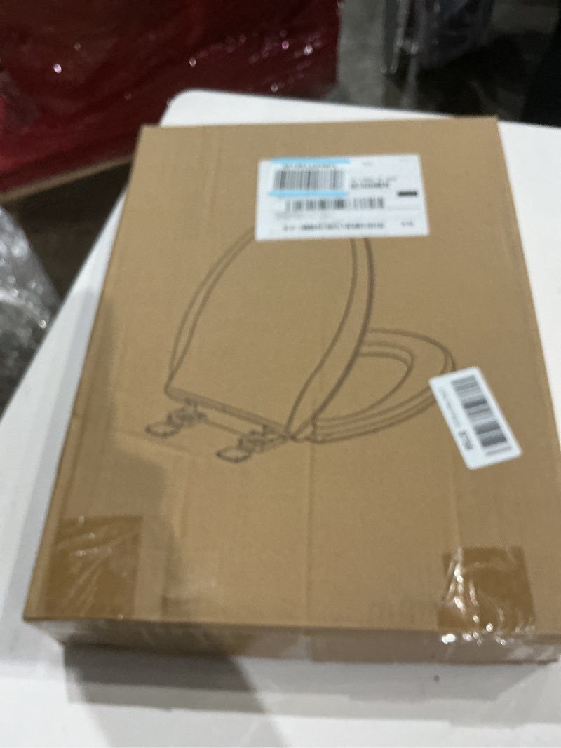 Condition photo showing Good Condition for Elongated Toilet Seat Slow Close, Quiet Toilet Seat Cover with Never Loosen Durable Toilet Seat Lid Easy to Install & Clean, Polypropylene (PP), White Elongated 18.5"