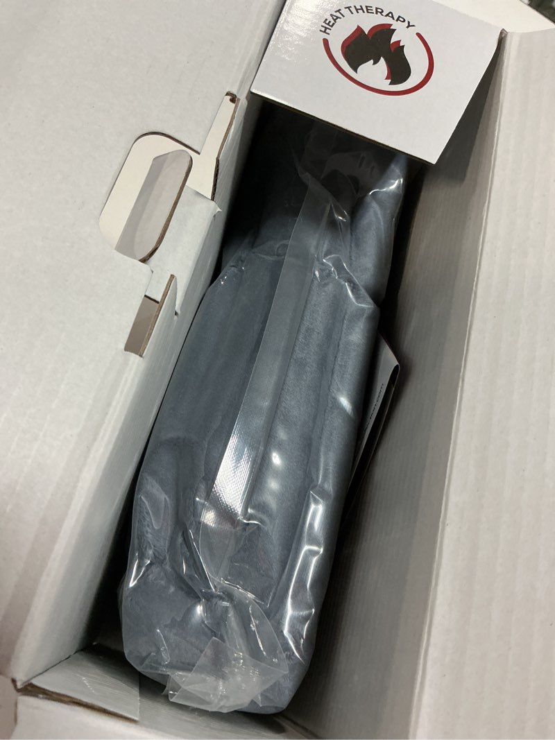 Condition photo showing New/Like New for purple moon collection - wearable heating pad with straps - extra large, gray - microwavable heat pack for back, neck, shoulders pain relief - moist hot/cold therapy body wrap for menstrual cramps gray extra large