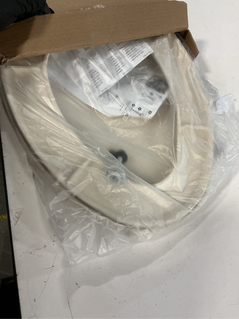 Condition photo showing As Is for bemis 7300slec slow close toilet seat, easy clean hinges and durable plastic seat, made in usa, elongated, bone