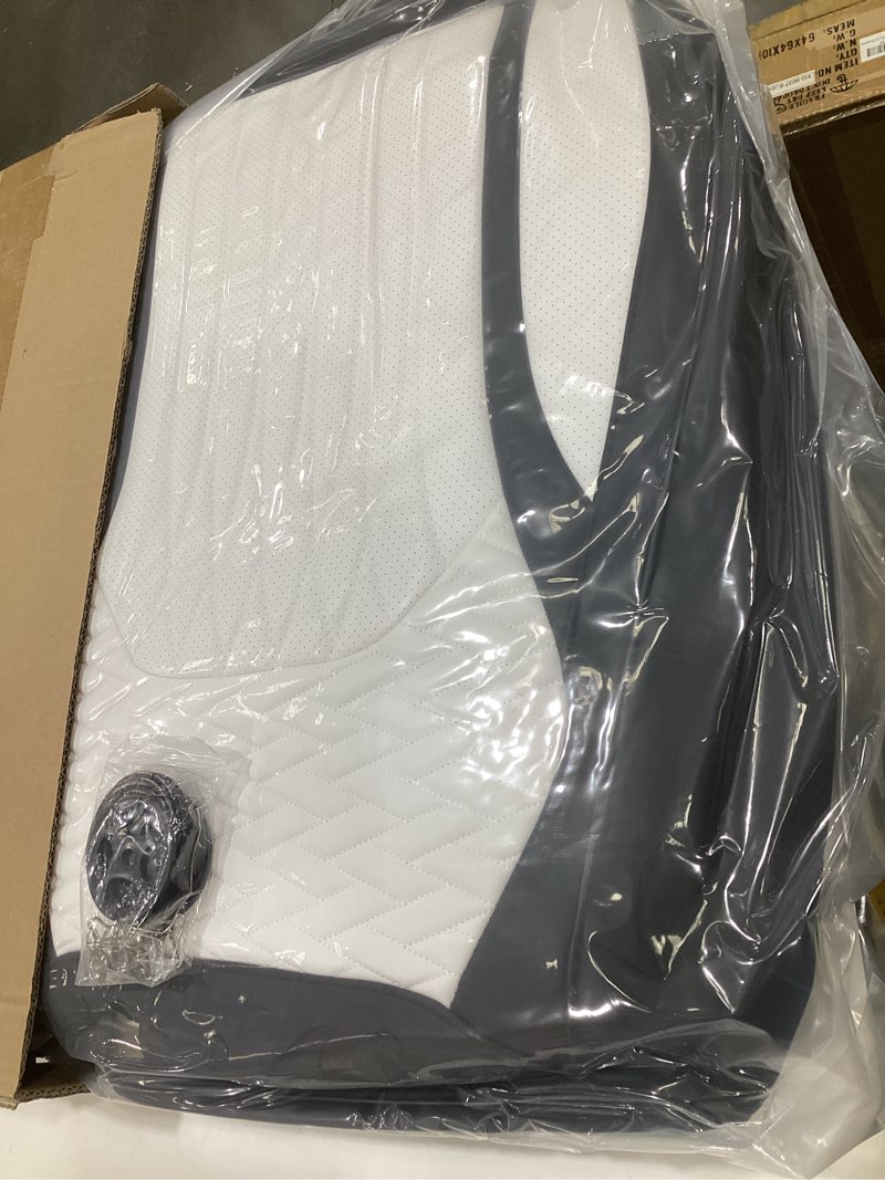 Condition photo showing Good Condition for car seat covers full set, faux leather seat covers for cars, waterproof car seat cushion, non-slip car seat cover,bright and shiny seat covers make your vehicle look,2seats,black-white black-white front pair