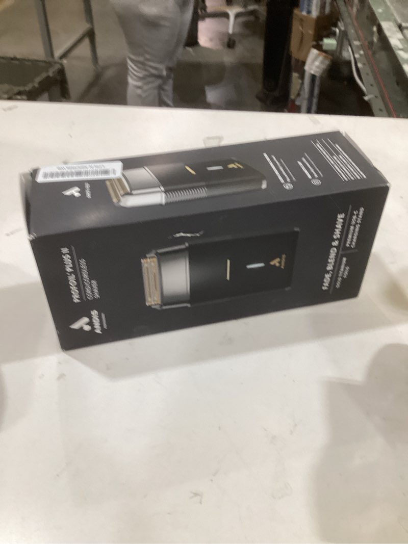 Condition photo showing New/Like New for Andis 563616 Pro Foil Plus II Cordless Shaver, Gold Titanium Foils, Lithium Ion Battery, Includes USB-C Charging Stand, Black