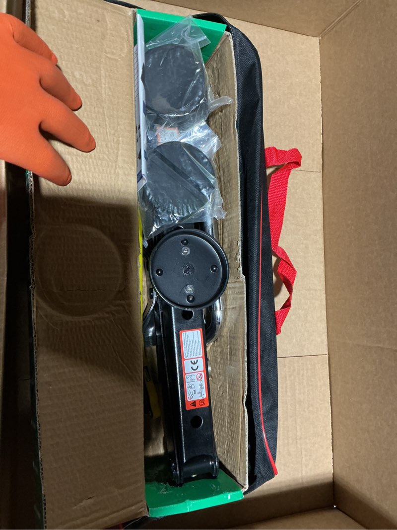 Condition photo showing New/Like New for car jack kit 3 ton/6614 lbs multipurpose universal scissor jack for car with rubber jack pad, portable spare tire changing kit for sedan suv mpv tesla 3t