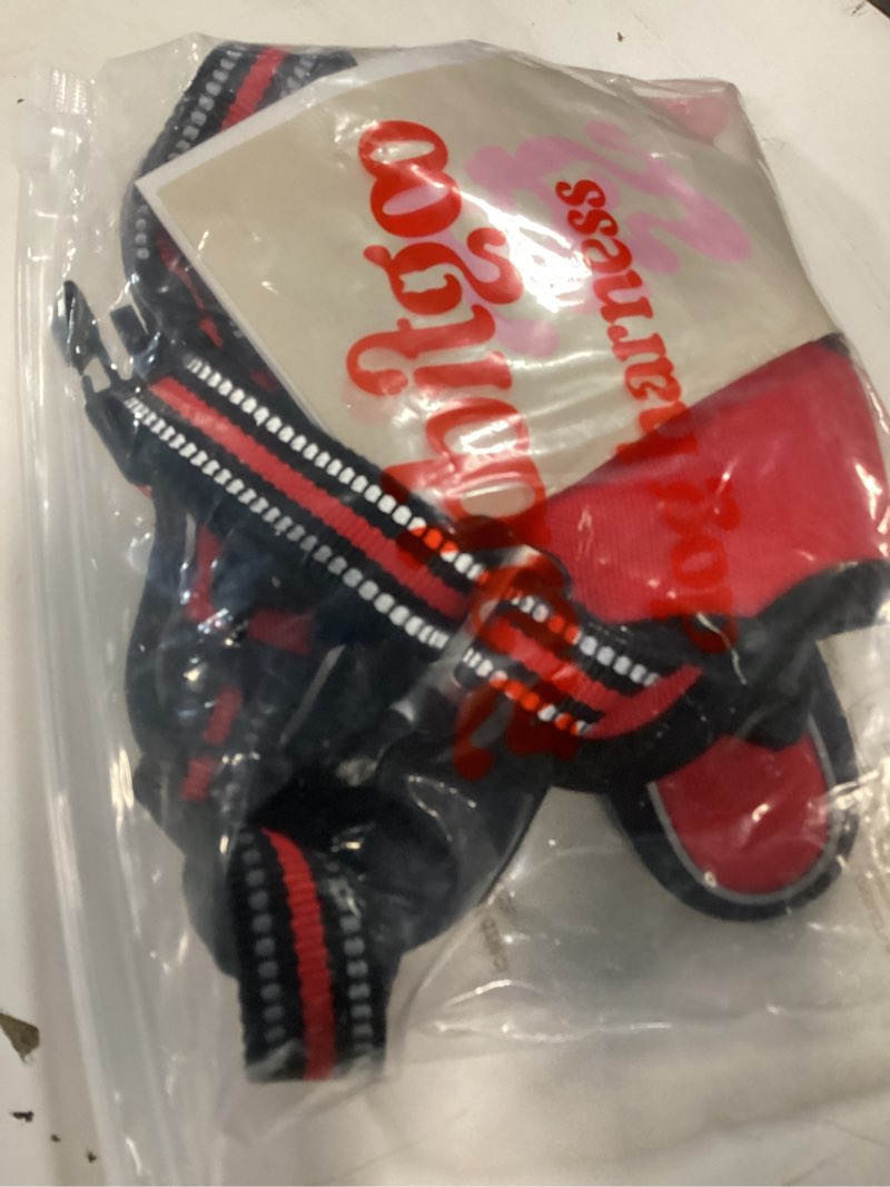 Condition photo showing Good Condition for rabbitgoo dog harness no pull with 2 leash clips, adjustable soft padded, reflective oxford no choke pet vest with easy control handle for small dogs, red, s small red