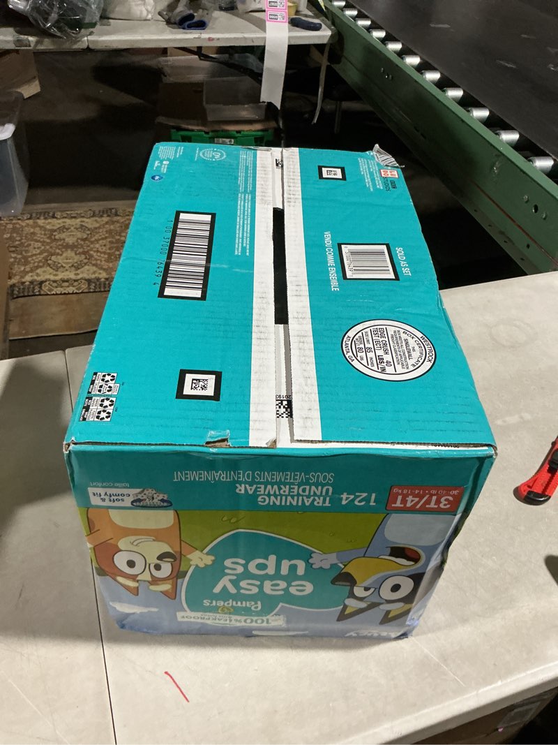 Condition photo showing New/Like New for Pampers Training Pants - Easy Ups Boys & Girls Bluey - Size 3T-4T, 124 Count, Children's Potty Underwear (Packaging May Vary) 3T-4T 124