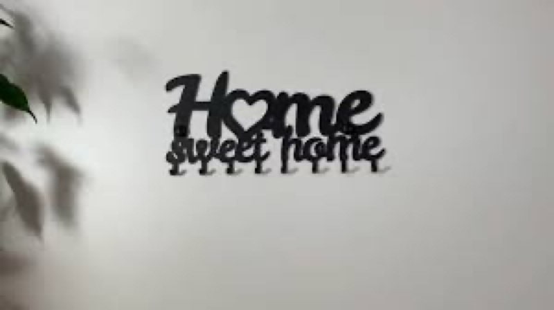 M-KeyCases Home Sweet Home Key Holder for Wall (5-Hook Rack) Decorative, Metal Hanger for Front Door, Kitchen, or Garage | Store House, Work, Car, Vehicle Keys | Vintage Decor