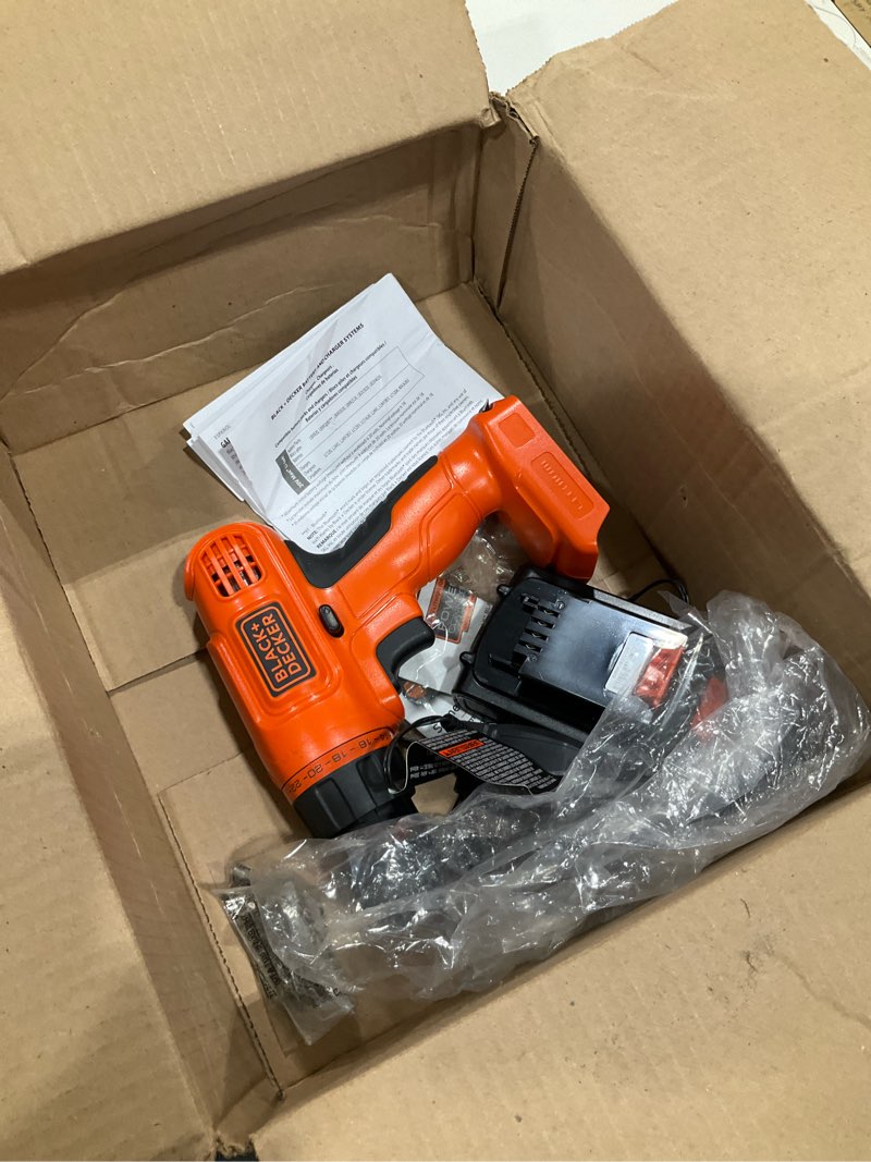 Condition photo showing As Is for BLACK+DECKER 20V MAX POWERCONNECT Power Drill Cordless Drill Driver Electric Screwdriver with 30 Piece Bit Set and Drivers Kit, Battery and Charger Included (LD120VA)