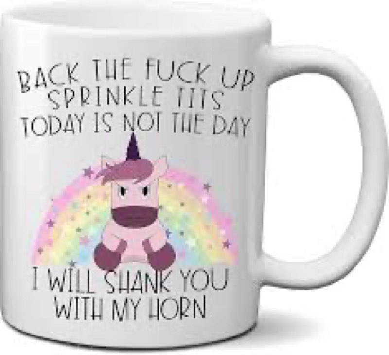 FanCabin Back the F Up Unicorn Coffee Mug - Gift for women and Men - 15oz