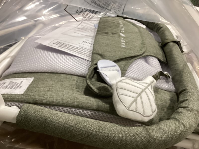 Condition photo showing Good Condition for baby delight highland baby bouncer | infant | 0 – 6 months | 3-position recline | sage tweed