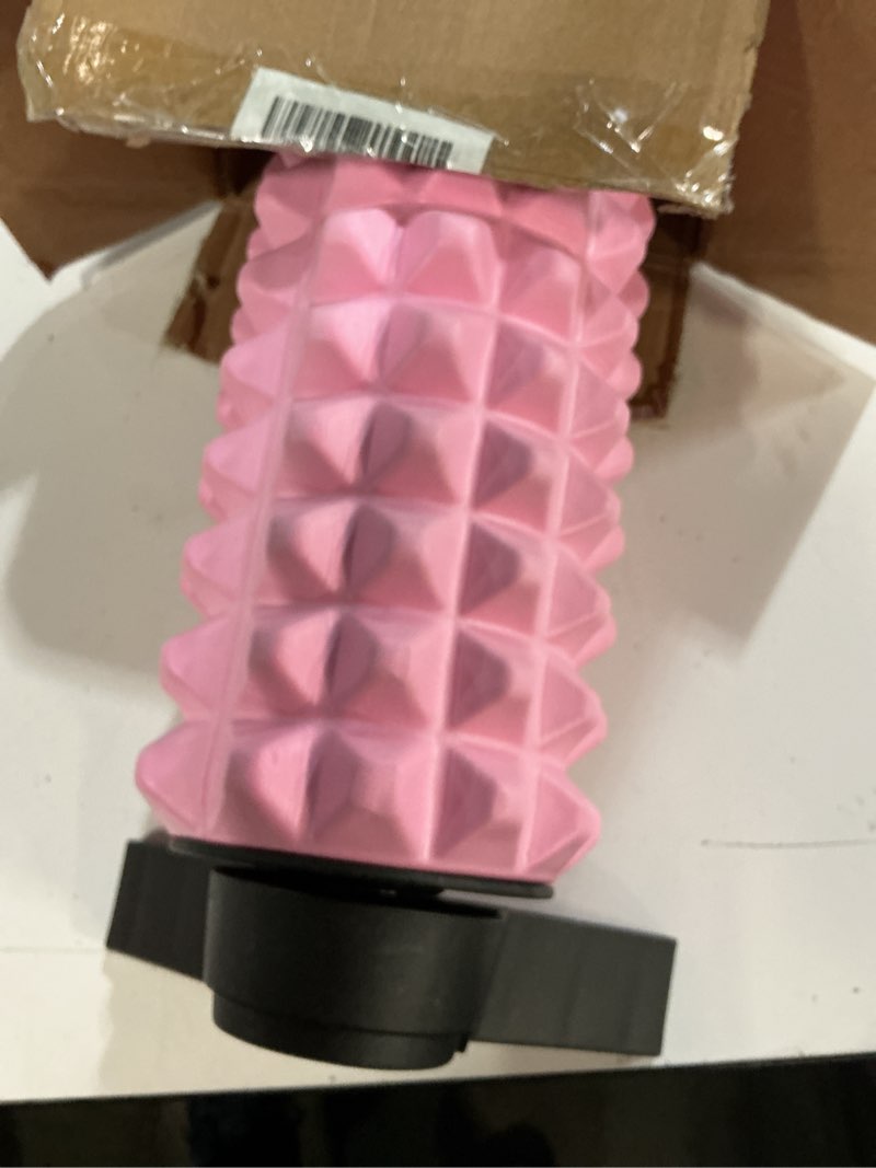 Condition photo showing Good Condition for New Upgrade Bracket Foam Roller with Stand for Back Leg Pain, 21 Inch Firm Deep Tissue Muscle Massager for Sore Muscles (Pink)