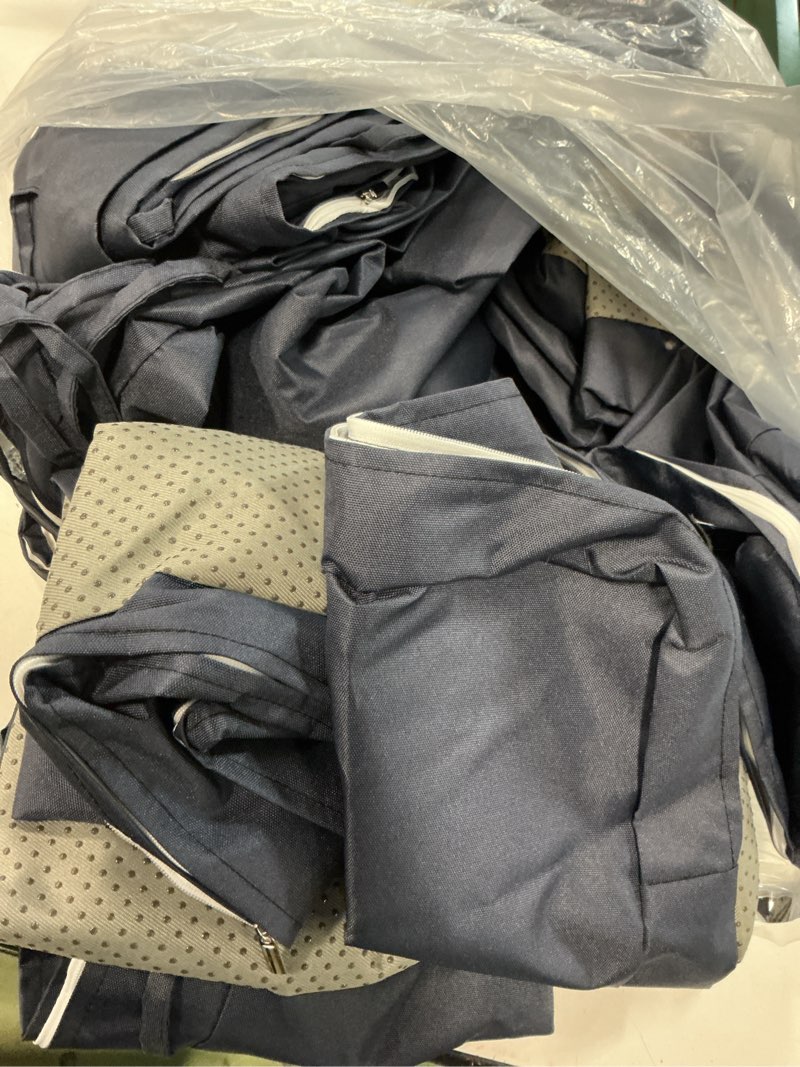 Condition photo showing Good Condition for 11 pcs outdoor patio cushion covers replacement, couch cushions covers with zippers, waterproof patio furniture cushion slipcovers for couches,outdoor patio furniture (navy blue, cover only) navy blue 11 piece sets