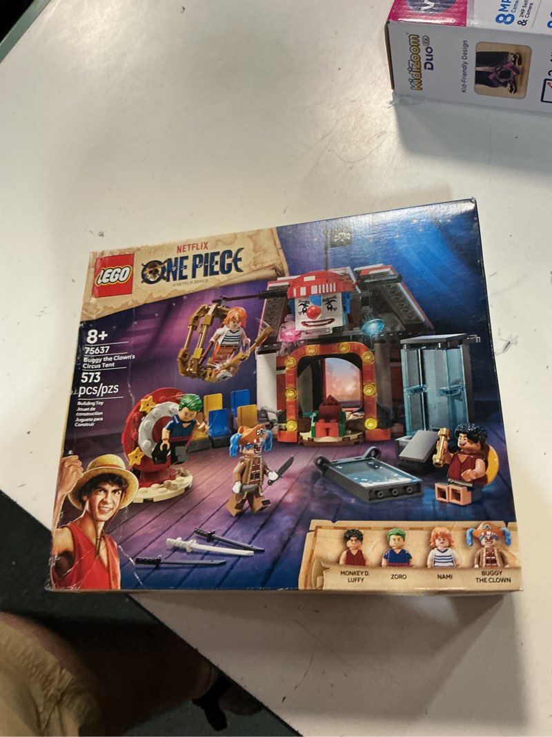 Condition photo showing New/Like New for lego one piece buggy the clown’s circus tent building blocks - creative building toy for boys & girls, 8+ - 4 toy figures & playset for pretend play - gift idea for birthdays & anime fans - 75637