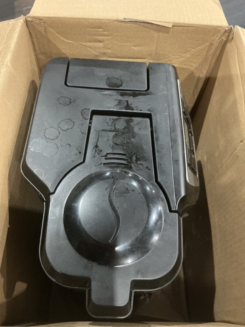 Condition photo showing As Is for black and decker black+decker 12-cup mill and brew coffeemaker, black, cm5000b 12-cup coffee system