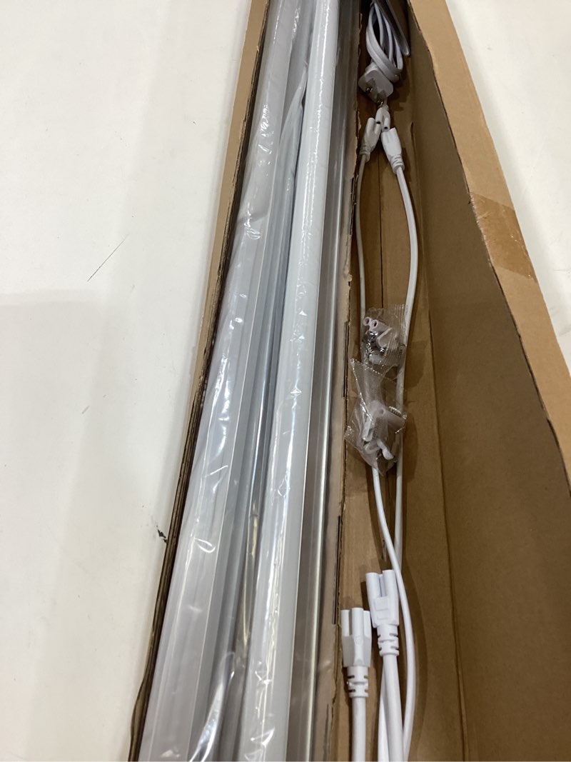 Condition photo showing Good Condition for ensenior 2-pack t5 led shop lights, 4ft 2000lm 6500k super bright white integrated single fixture, 20w linkable utility commercial lighting for gym/garage/ceiling/under cabinet, plug & play, fcc 4 feet 2