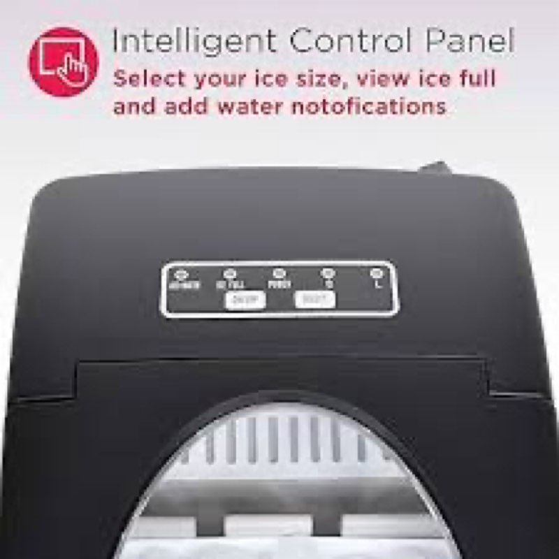 FRIGIDAIRE EFIC128AMZBLK Compact Countertop Ice Maker, 26 lb per Day, Black