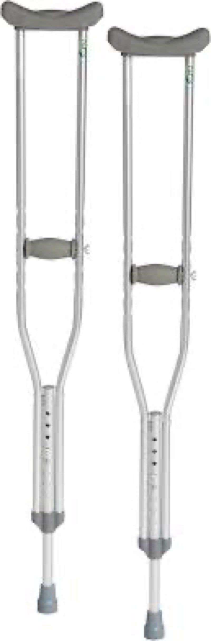 Hugo Mobility Adjustable Adult Crutches For Walking, Walking Crutches, Comfortable Lightweight Crutc