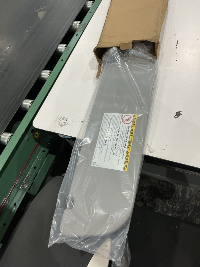 Condition photo showing Good Condition for left driver side sun visor fit for ford e150 e250 e350 super duty 2009 2010 2011 2012 2013 2014 grey without light replace # 9c2z-1504105-fa