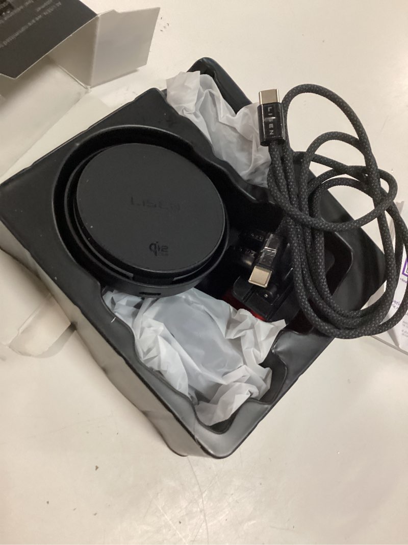 Condition photo showing New/Like New for lisen for qi2.2 25w for magsafe car mount charger?[smart cooling fan?95w fast adapter] magnetic wireless car charger, phone holders for your car accessories for iphone 17 pro max air 16 15 14 13 12 | [smart cooling fan] magsafe car mount charger, [qi2 25w fast charging] magnetic phone holder for car, car mount for iphone dash & vent