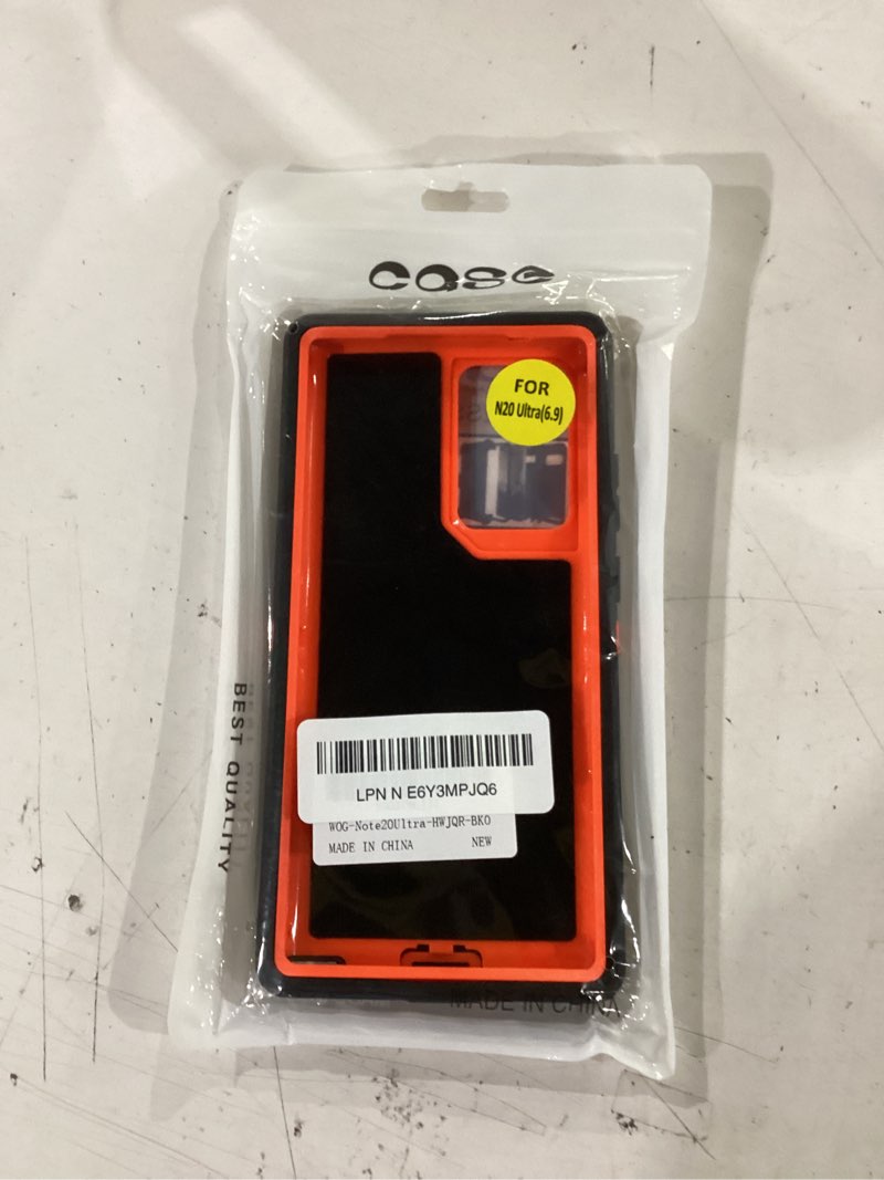 Condition photo showing New/Like New for case for galaxy note 20 ultra, heavy-duty tough rugged shockproof drop protective cover cases for samsung galaxy note 20 ultra, black+orange note 20 ultra black+orange