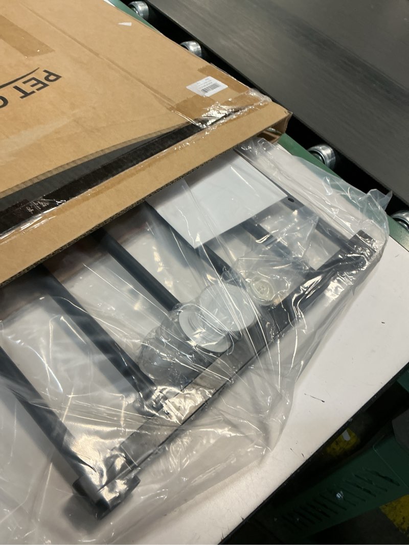 Condition photo showing Good Condition for (Similar)Malier Indoor Dog Gate with Door, 26-41\" Extra Wide Full Metal Pet Gate Short Dog Gate for Stairs, Pressure Mount 20'' Tall Small Puppy Gate, Easy Step Over Low Gate for Doorways White 20''H × 26''- 41''W