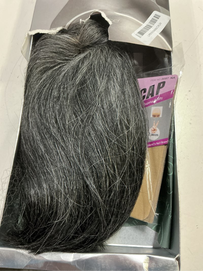 Condition photo showing Good Condition for sensationnel platinum glow 13x6 wig - amandine lace frontal glueless human hair blend preplucked hairline (shimmeringsilver)