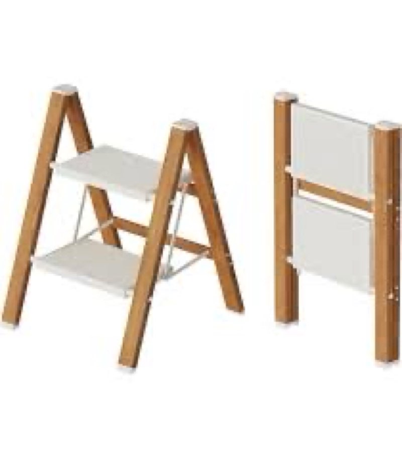 Mayi Plus 2 Step Lightweight Aluminum Folding Ladder, Portable Step Stool with Anti-Slip Pedals, 330