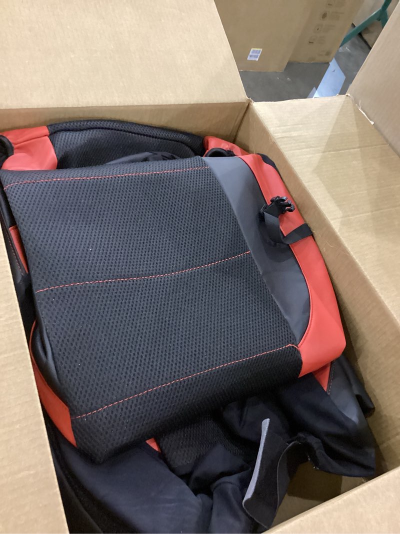 Red and black seat covers
