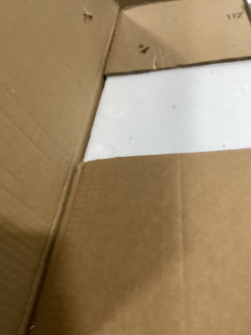 Condition photo showing As Is for KECTIAKL 23 Inch Bathroom Vessel Sink Gold Ceramic Sink Bowl, Above Counter Oval Bathroom Sink with Waterfall Faucet and Pop-up Drain Combo