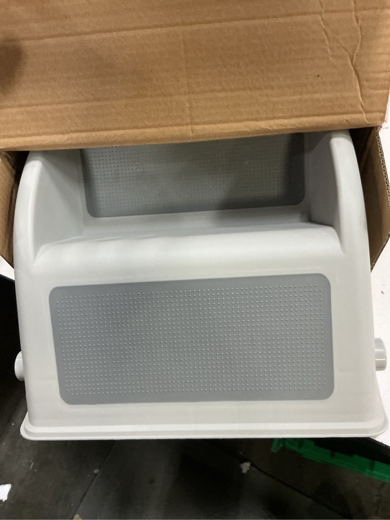Condition photo showing Good Condition for trixie lightweight pet stairs with non-slip rubber treads - 3 step stairs for dogs and cats to reach beds and couches - foldable and easy to store - light gray