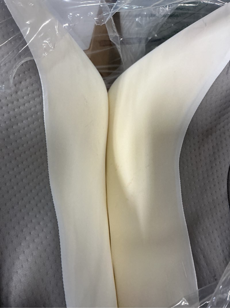 Condition photo showing As Is for Cervical Pillow for Neck Pain & Side Sleepers Patented Ergonomic Memory Foam Pillow – Adjustable Height for Back & Side Sleeping, Anti-Snoring (Grey+White, Standard Height) Grey+white Standard Height