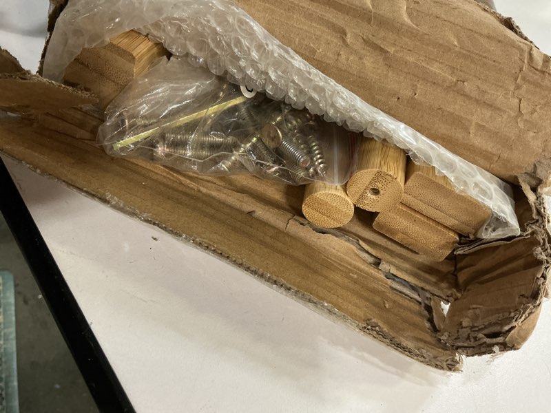 Condition photo showing Good Condition for Kids Clothing Rack with Storage Shelf, Kids Dress Up Rack, Dance Costume Garment Rack for Hanging Clothes,Garment Rack for Hanging Clothes Organizer, Bamboo (Natural)