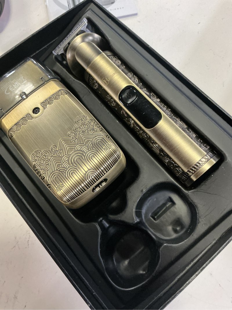 Condition photo showing Good Condition for hatteker professional hair clipper electric razor foil shavers for men body nose ear hair grooming kit with triple blades cordless waterproof