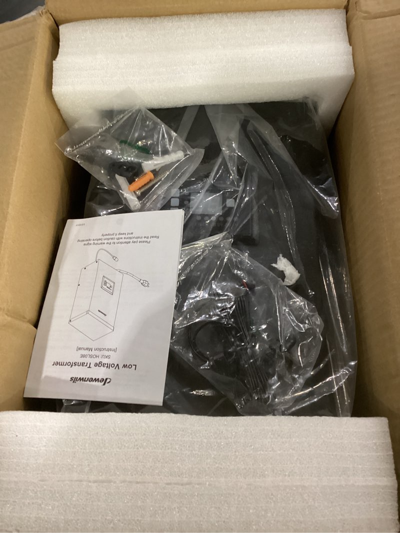 Condition photo showing New/Like New for (not tested)dewenwils 600w low voltage landscape transformer, 6 independent outputs, outdoor waterproof 12 volt transformer with photocell & timer, 120v to 12v/14v ac, multi zone landscape lighting transformer… 600 wattse