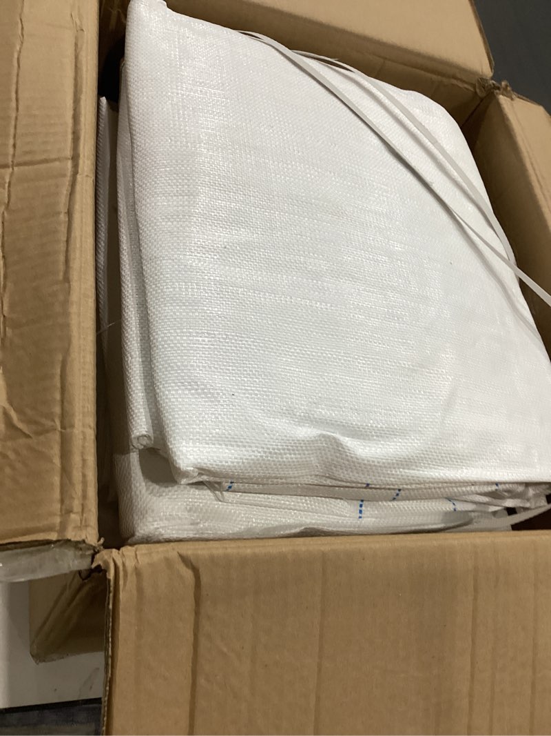 Condition photo showing Good Condition for fibc bulk bag - 2650 lbs capacity, 39x39x39 inches, polypropylene (pp), open top, white, rectangular, reusable, 10-pack 10-bag pack / max load: 2650 lbs