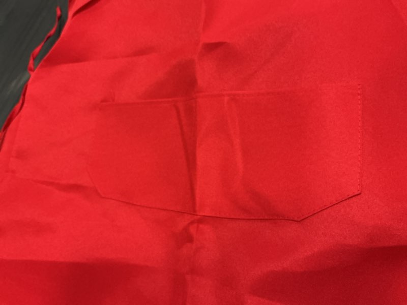 Condition photo showing Good Condition for (Similar )12 units  Pockets 100% Cotton Adjustable Bib Apron Chef Kitchen Cooking Aprons for Women Men, Red Red Cotton