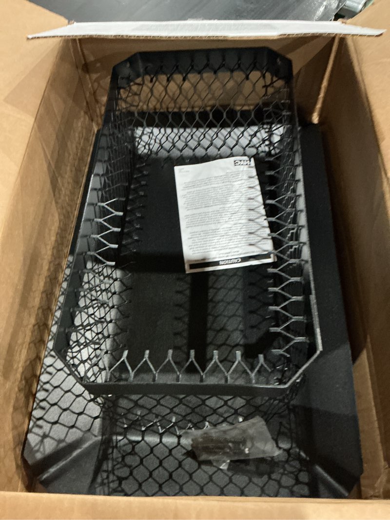 Condition photo showing As Is for galvanized steel chimney cover - 9" x 18" bolt-on chimney cap, single chimney flue cover to fit on existing flue tiles, chimney vent cap (black) black galvanized steel 9" x 18"