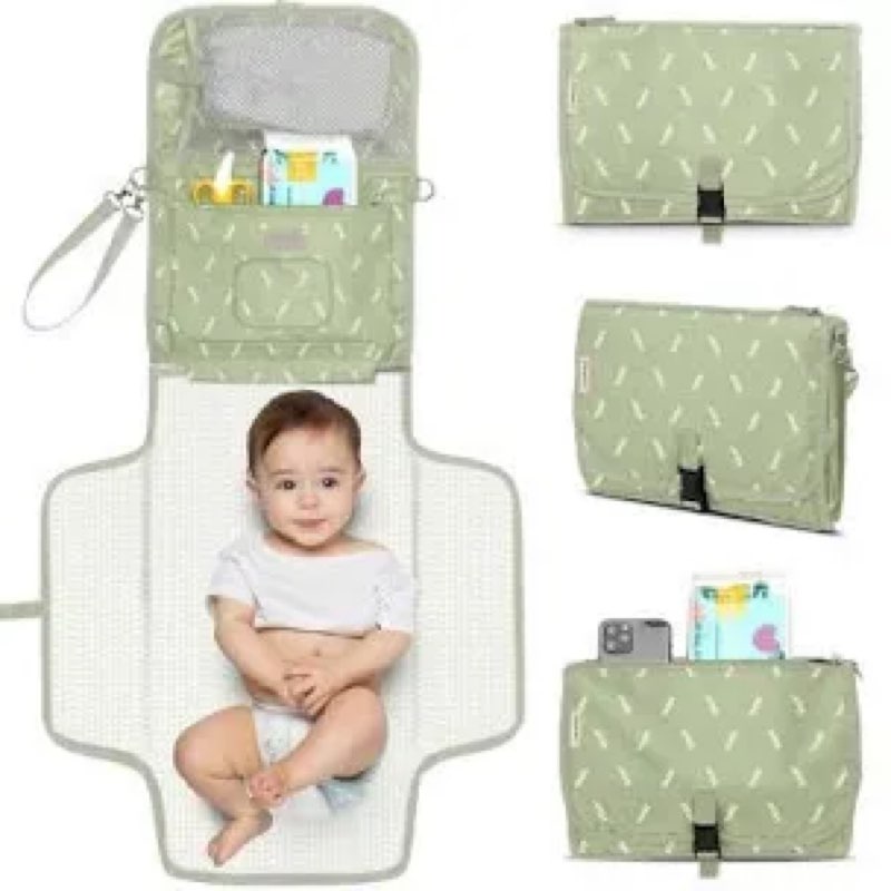 keababies portable diaper changing pad, travel, car - large waterproof baby changing mat, wipeable,
