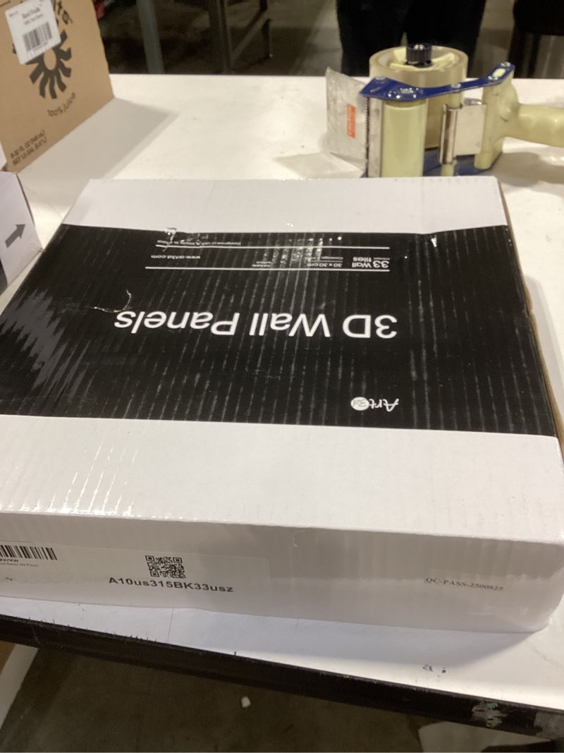 Condition photo showing New/Like New for Art3d Decorative 3D Wall Panels in Diamond Design, 12"x12" Matt Black for Home and Office Decor (33 Pack) Matte Black