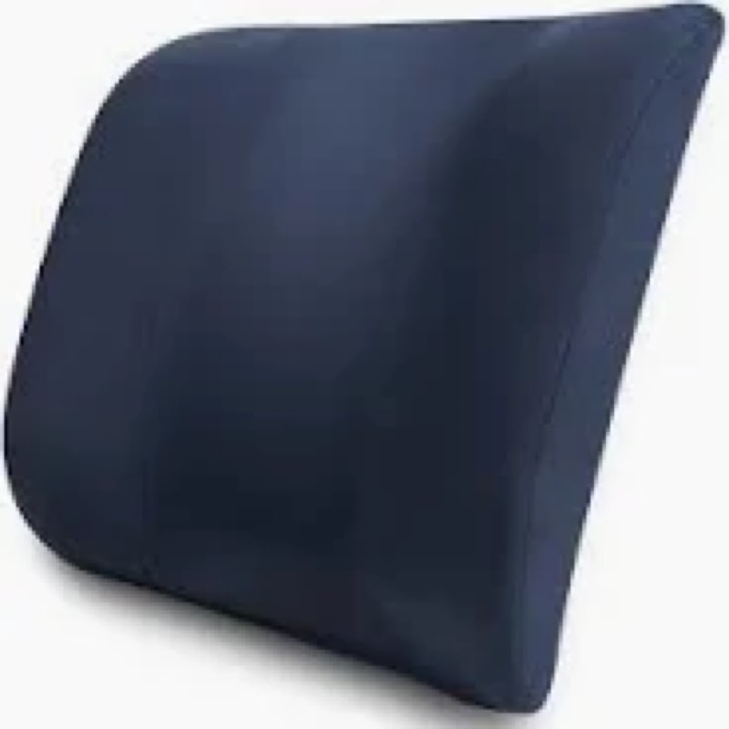 tempur-pedic pedic lumbar cushion,foam, blue 15 x 15 x 4 inch standard size