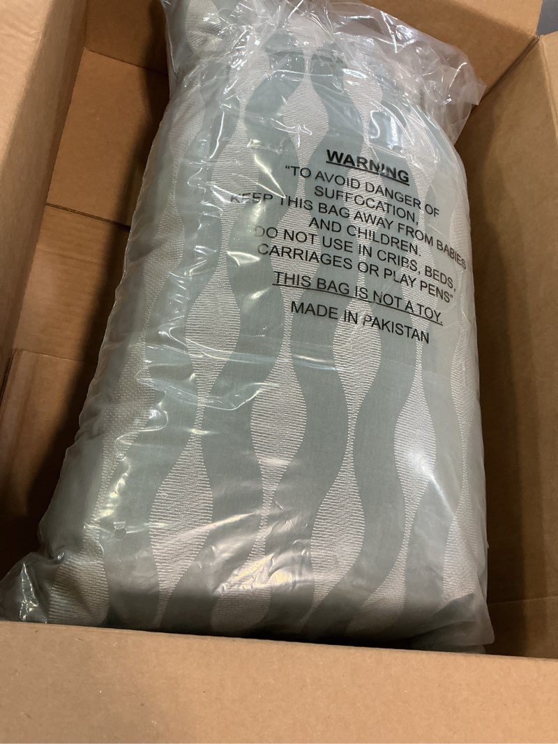 Condition photo showing Good Condition for harbor house modern design decorative pillow hypoallergenic sofa cushion lumbar, back support, oblong 12" x 20", maya bay, cotton blue maya bay, cotton blue oblong pillow
