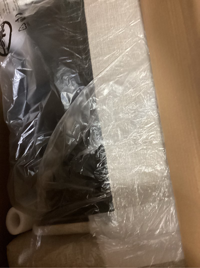 Condition photo showing As Is for wingback recliner beige 