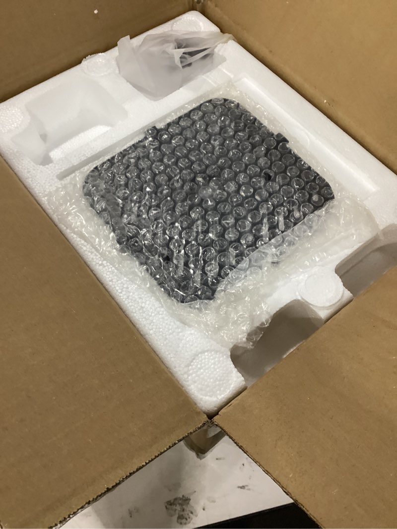 Condition photo showing New/Like New for 3 Qt Compact Air Fryer with Non-Stick Basket and Rack, User Friendly Simple Touchscreen, Cook in Simple Steps, Low-Oil Cooking Small Air Fryer, Space Saving Cooker