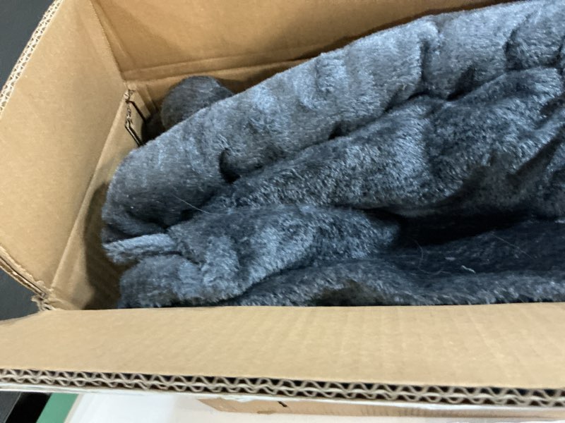 Condition photo showing Good Condition for Feandrea Cat Tree, Plush Scratcher 40 x 30 cm, Height 71 cm, Column with Woven Sisal, Base 45 x 40 cm, with Pom-pom, Dark Grey PCA022G01