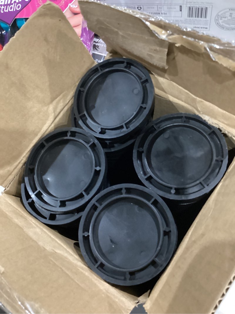 Condition photo showing Good Condition for Furniture Risers Bed Risers Heavy Duty 1 inch, 2 inch, 3 inch, 4 inch Round Adjustable Bed Lifts Riser for Desk Legs Table Couch Sofa Chair Refrigerator Washing Machine (1 Inch, Black, 32 Pack ) Black 32 Pack 1 Inch
