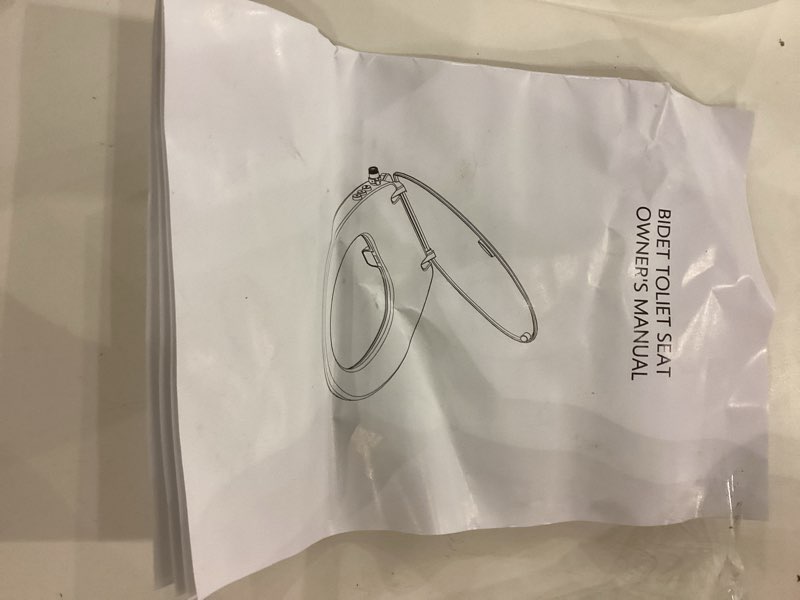 BIDET TOLIET SEAT OWNER'S MANUAL