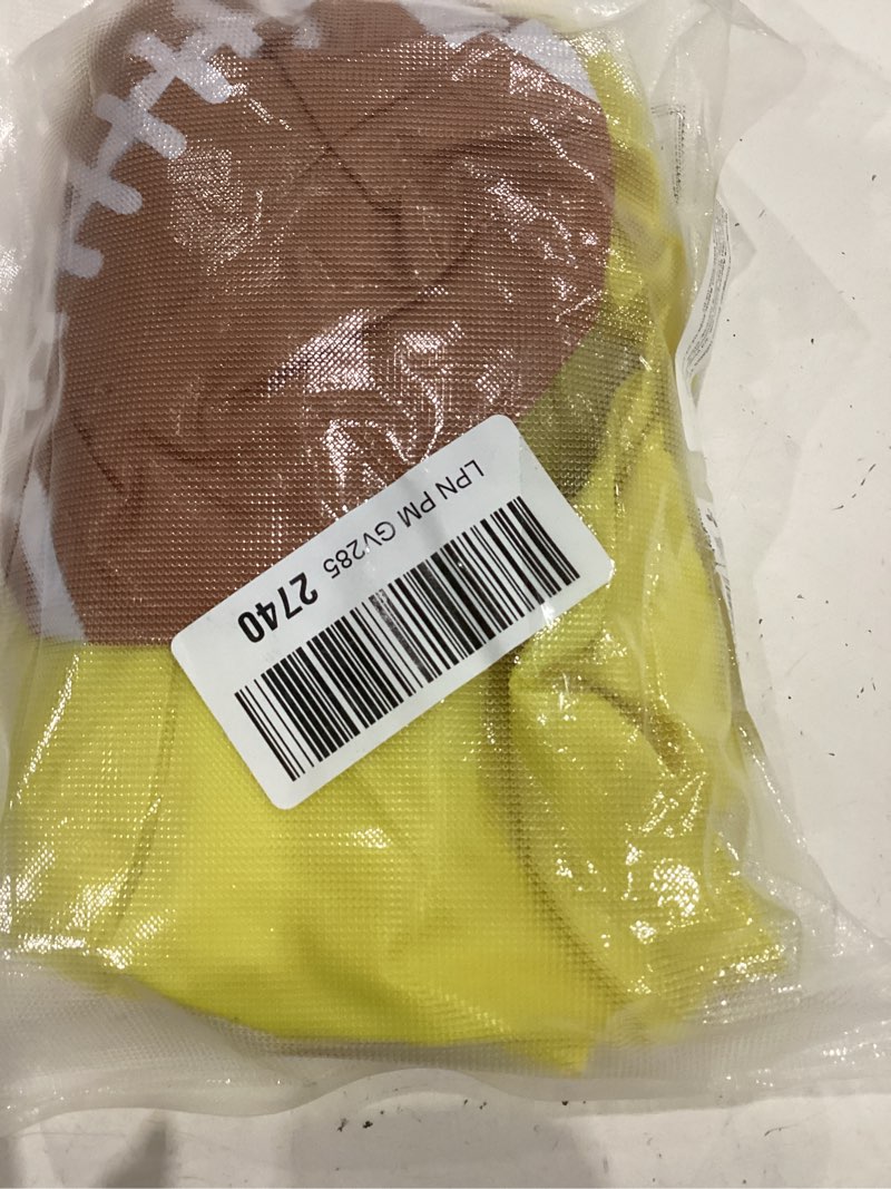 Condition photo showing Good Condition for inflatable jumbo football set inflatable football goal with ball target post sport accessories outdoor sport for practice and fun(black)(yellow)