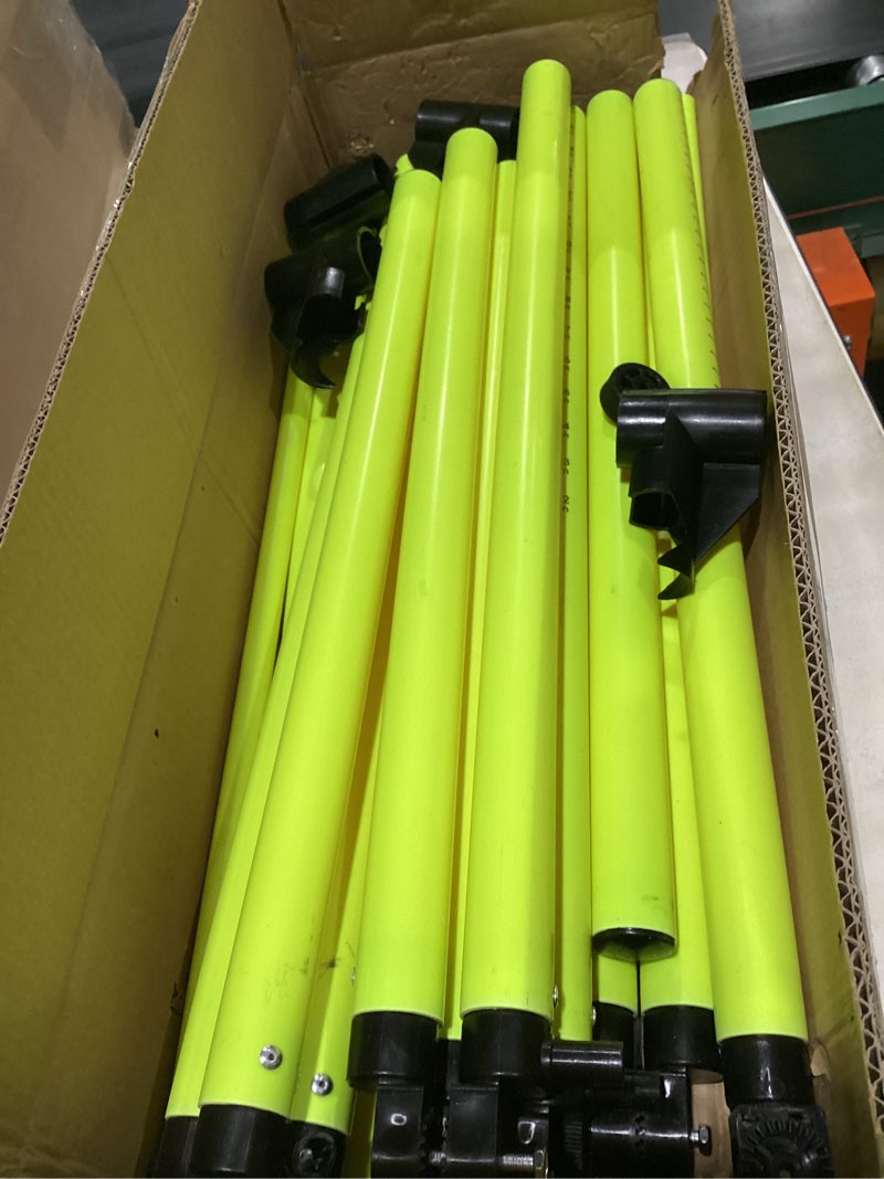 Condition photo showing Good Condition for 3pcs hurdles training equipment, adjustable height hurdles track and field, agility speed jumping training equipment for soccer basketball football dogs, detachable-green