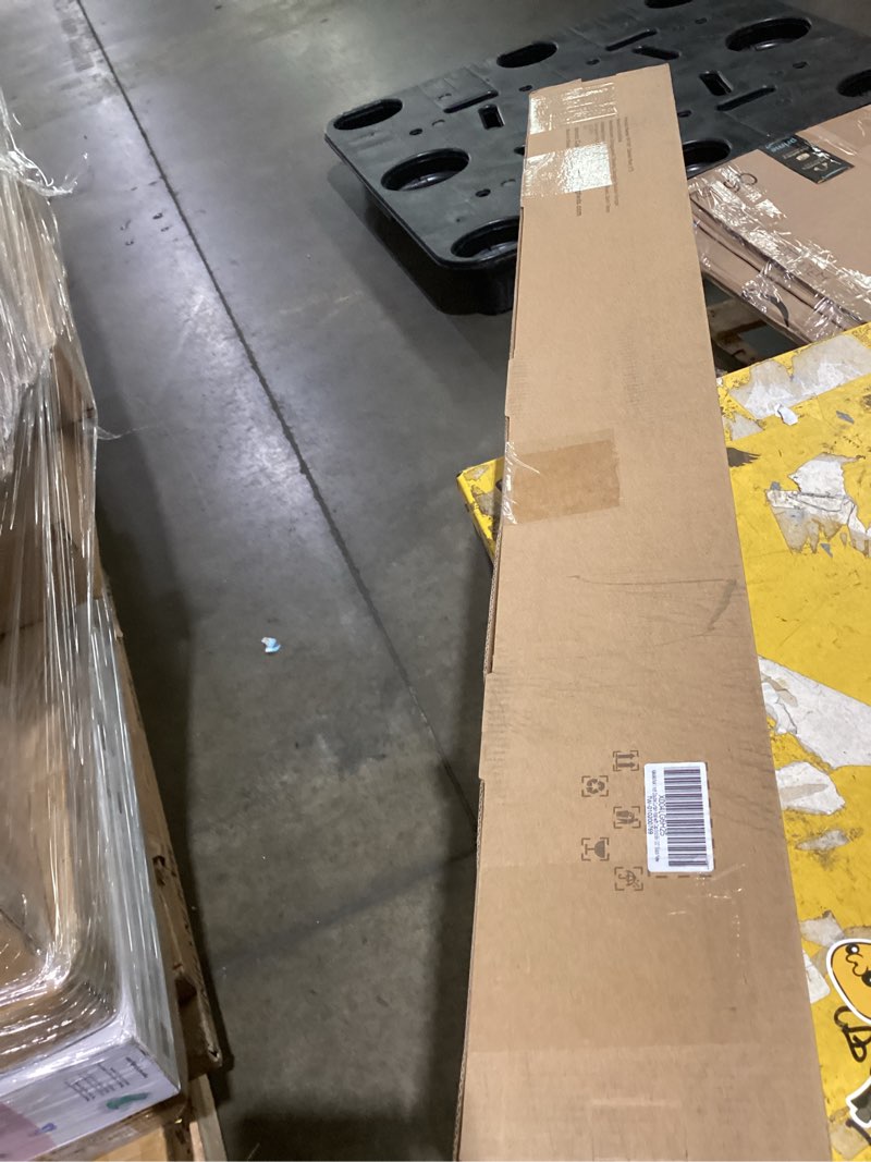 Condition photo showing New/Like New for kamanina 1 inch double curtain rods 66 to 120 inches (5.5-10 feet), heavy duty adjustable double curtain rod for windows, black drapery rods with end caps black 66-120"