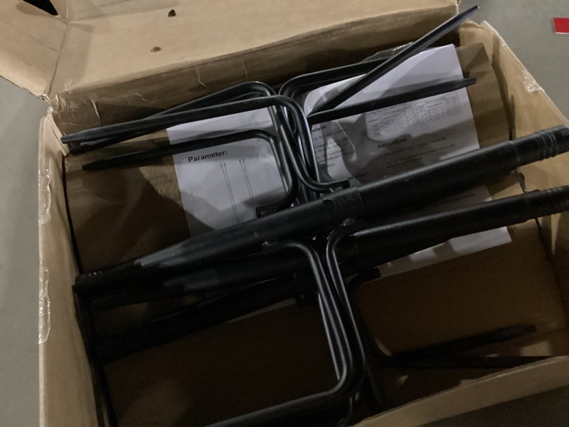 Condition photo showing New/Like New for 4 Pack String Light Poles for Outdoor,Metal Light Hanging Pole Outside with Fork,Light Stand for Patio, Pergola, Garden, Backyard, Yard, Camping Party (4 Pack)