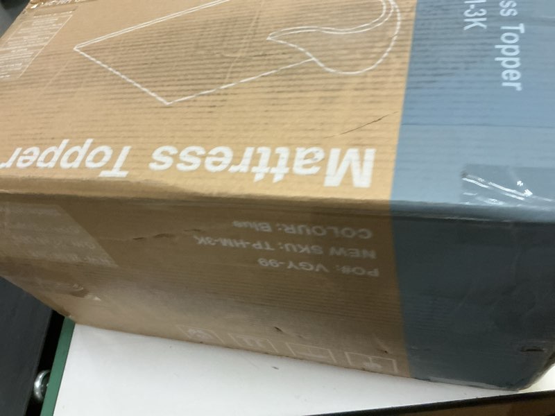 Condition photo showing New/Like New for sweetcrispy mattress topper king, 3 inch thick memory foam gel infused cooling toppers pad for king size bed, sleeper sofa, rv, camper, certipur us certified, ventilated and breathable